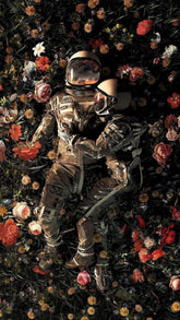 Astronauts in garden